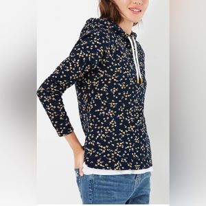 Joules Navy Floral Hoodie